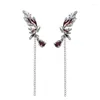 Orecchini a cerchio Dainty Wing Stud Orecchino per donne Ragazze Nappa Catena goccia ciondola