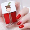 Nail Polish 2 In 1 Candy Color Manicure Waterbased Bright Scrub No Bake Peeling Quick Dry Waterproof Lasting 230802