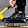 Safety Shoes Breathable Men Work Safety Shoes Anti-smashing Steel Toe Cap Working Boots Construction Indestructible Work Sneakers Men Shoes 230801