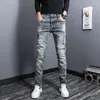 Jeans da uomo 2023 Primavera e autunno Tendenza moda Retro High-End Pantaloni piccoli piedi Casual Slim Confortevole Stretch di grandi dimensioni