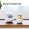 2pcs Toothpick Holders Lotus shape toothpick box Transparent tape cover dustproof desktop cosmetic cotton swab storage box Portable restaurant toothtip R230802