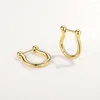 Hoop Earrings Fashion 925 Sterling Silver Earring For Women 18K Gold Plated Simple Jewelry Accessories Party Gifts