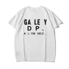 Kläddesigner Mens Gal Tee Depts T-shirts Black White Fashion Men Women Tees Letters T-shirt Brand T Shirt Clothing