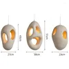 펜던트 램프 노르딕 로프트 LED E27 조명 현대 와비 사비 불규칙한 광택 루미나 리아 램프 비품 레트로 계단 교수형