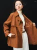 Hommes Trench Coats Printemps Et Automne Conception Coréenne Asymétrique Lâche Décontracté Tempérament Longueur Moyenne Coupe-Vent Manteau Femme