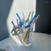 Wine Glasses Color Glass Twist Straw High Temperature Resistant Environmental Protection Mixing Stick Unique Lovely Drink