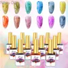 Nagellack-Gel-Aquarell-Blühender 12-Farben-Tintenperlglanz, schnell trocknend, für Kunstbedarf, Profis 230802