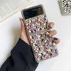 Cell Phone Cases For Galaxy Z Flip 3 Transparent Cases For z flip 3 Rhinestone Colorful Case For Samsung Galaxy Z Flip 3 Z Fold3 2 Diamond Cover L230731