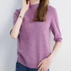 Pulls pour femmes haut pull tricots à manches courtes laine demi col roulé 2023 tricot pull cachemire vêtements mode coréenne