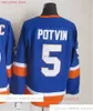 Film Vintage Hokey 5 Denis Potvin Forma CCM Nakış 9 Clark Gillies 19 Bryan Trottier 22 Mike Bossy Jersey Blue Orange White