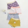 Panties 2pcs Summer New Girls' Boxer Briefs Panties Cotton Underwear Breathable Soft Cartoon Animals for Young Girls Aged 38 Underpant x0802