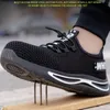 Veiligheidsschoenen Waliantile Zomer Veiligheidsschoenen Sneakers Voor Mannen Mannelijke Ademende Lichtgewicht Industriële Werkschoenen Anti-smashing Stalen Neus Schoenen 230801