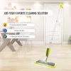 Mops Spray Mop Broom Set Magic Flat Mop per pavimenti Attrezzi per la pulizia della casa Scope domestiche con cuscinetti in microfibra riutilizzabili Mop rotante 230802