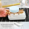 Sublimation Bamboo Dishs Wooden Soap Holder Wood Bathrooms Soaps Box Case Container Tray Rack Plate Bathroom Storage Soapes Saver Soap LL