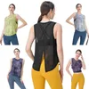 Camicie attive Camicetta da fitness da donna Top da allenamento elastico Camicia sportiva da palestra senza maniche Tipo allentato Canotta da yoga traspirante Canotta sportiva da donna