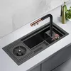 2022 New Nanometer Hidden Cup Rinser Kitchen Sink Sus 304 스테인레스 스틸 수제 컵 와셔 부엌 싱크