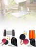 Table Tennis Raquets Racketセットポータブル伸縮型伸縮性Ping Pong Pong Paddle Kit格納式ネット4ボール耐久性のあるファミリーゲーム230801