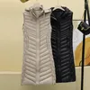 Gilets pour femmes 2023 gilet manteau S-3XL automne et hiver chaud long gilet vêtements de neige femme à capuche veste sans manches SWREDMI
