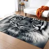 Halılar 3D Tiger Leopar Halı Oturma Odası için Yumuşak Büyük Boy Slip Yatak Odası Balkon Alan Halı Kat Mat Ev Dekorasyonu R230802