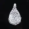 Pendentif Colliers Cristal Naturel Fleur En Forme De Larme Femmes Reiki Chakra Charme Bijoux Accessoires En Gros 5 Pcs / Lot TN3464