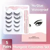 Falsche Wimpern 5 Paar magnetische flüssige Eyeliner-Pinzette mehrere Stile dickes Set Großhandel 230801