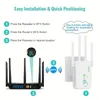 Boost Your Home WiFi with 1200mbps Dual Band Extender - 360° Coverage & Easy Set-up!