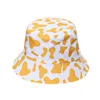 Large Brim Chapeaux Seau Vache Imprimer Chapeau Réversible Pliable Pêcheur Printemps Été Dame Fille Panama Caps Femmes Mode Protection Solaire Cap 230801