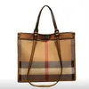 2023 new fashion senior sense plaid large capacity single shoulder bag handbag female Tote large bag leather bag