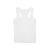 Women's Tanks Vest White Classic All-Match Stretch Cotton Rib Sling Slim Round Neck Sleeveless Outer Wear Basic I-Shaped Short