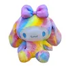 Partihandel Kuromi -serie Rainbow Color Demon Kuromi Long Eared Rabbit Plush Doll Children's Day Gift