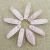 Pendanthalsband 4st/Lot Natural Stone Rose Quartz Horse Eye Hole Crystal Halsband Charms Diy Fashion Jewelry Accessories Partihandel