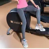 Lycra tyg fast färg kvinnor yoga byxor hög midja sport gym slitage leggings elastiska fitness lady utomhus sport träning byxor