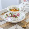 Bowls Coffee Cups Saucers Ceramic Tea Mugs China Kitchen Dinnerware Seasons Flowers Finished Wedding Gifts Party Presents 220ML