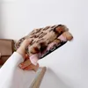 Custodie per cellulari Fashion Leopard Furry Case per iPhone 14 Pro Max 13 12 11 XS XR X 8 7 6 Plus Cute Bowknot Ear Warm Fluffy Cover L230731