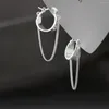 Серьги обруча Lavifam 925 Серебряное серебряное серебро шарм для ушей для женщин для женщин