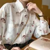 Bluzki damskie koszule harajuku anioł nadruk damski koszula vintage elegancka bluzka Kobiet jesień 2020 Rękaw latarnia ubrania luźne koszulka j230802