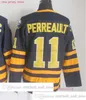 Film vintage hockey 11 gilbert perreault tröjor ccm broderi 26 Thoma Vanek 18 Danny Gare 7 Rick Martin 9 Derek Roy 10 Hawerchuk Jersey Black White Navy Blue