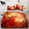 Conjuntos de cama Dream NS Red Rose Beautiful 3D Flower Feast Pattern Set Cama Capa de Edredom Conjunto de Fronha 230801