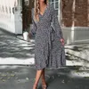 Fragmented Flower Dress Women's 2023 Autumn/Winter Leisure Vacation Style Strap Swing Long Dress lace casual dresses boho
