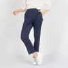 Pantaloni da donna Miyake Matita pieghettata Donna 2023 Estate Piedi piccoli aperti Sottile Casual Vita alta Tinta unita