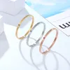 Bangle Trendy for Women Red and Green Charm Stainless Steel Gold Plating Jewelry Lover Luxury Wedding Female 230802