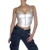 Women's Tanks Sweet Cool Suspender One Line Collar Bottoming Outwear Vest