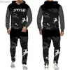 Men's Tracksuits Camouflage 3D Print Men's Hoodies/Pants/Suit Outdoor Fitness Sportswear Hooded Sweatshirt Two Piece Set Couple Jogging Tracksuit T230802