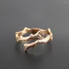 Trouwringen Antieke Takken Metaal Open Voor Vrouwen Mannen Klassieke Kleine Ring Man Vrouw Charm Goud Zilver Kleur Verloving