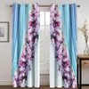 Curtain Romantic Rose Wedding Spring Design Modern 2 Pieces Thin Curtains For Living Room Bedroom Window Drape Decor