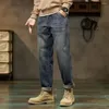 Мужские джинсы повседневная уличная одежда винтажная мешковатая мужчина гарема брюки для джинсовых штанов для исправленных карманов Hiphop Plus размер