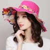 Cappelli a tesa larga Cappello Donna Estate Pieghevole Cappellino parasole Protezione da donna Viaggi Cappellini da spiaggia all'aperto Anti-UV Casual Versione coreana H250