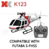 Intelligent UAV XK K123 Brushless RC Helicopter Compatible med Futaba Mode 2 Left Hand BNF RTF Perfekt för nybörjare och proffs 230801