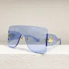 2023新しい高級デザイナーLuo Yijia One-Piece Box Goggles Net Red Ins同じオールインワンミラーLWサングラス