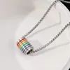 Anhänger Halsketten Edelstahl Farbe Roller Halskette Für Männer Jungen Hip Hop Punk Gothic Mode Trendy Einfache Zubehör Schmuck Geschenk